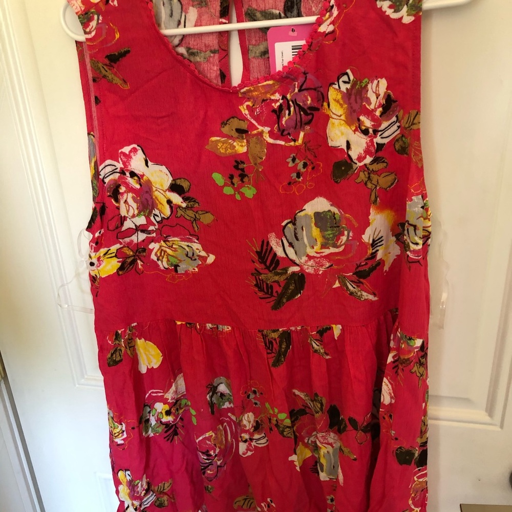 New Coral Babydoll Top